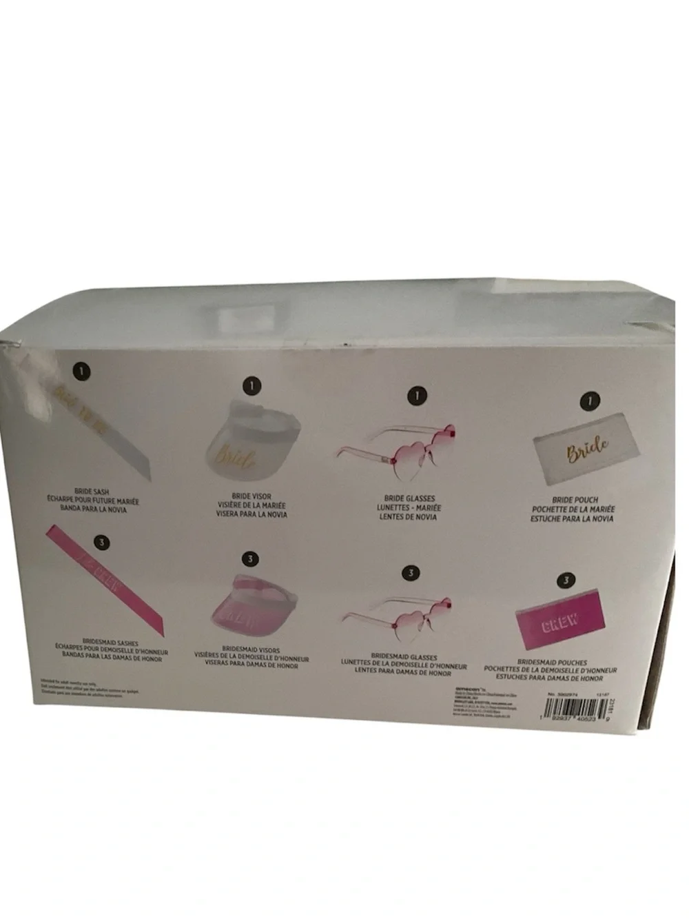 Amscan Bachelorette Party Kit - White and Pink Sashes with Accessories NWT